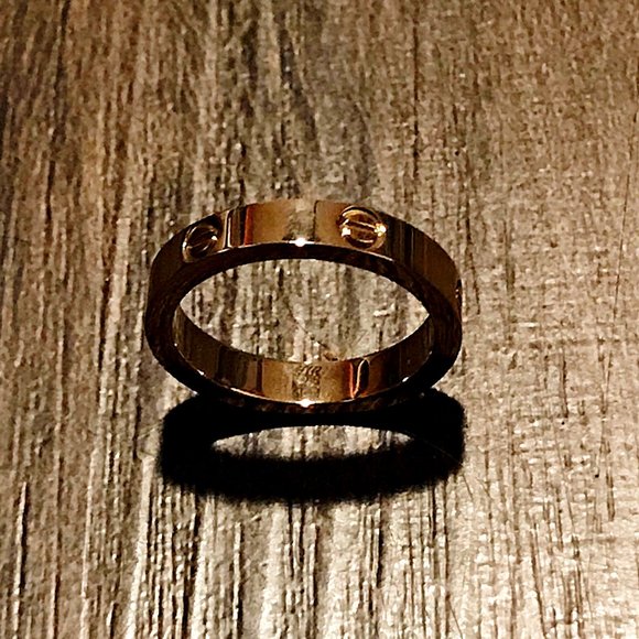 Love Ring Gold Plated SGold Rose Screw Ring - Picture 5 of 7